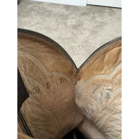 Rare Vintage 90's MONTANA Exotic Leather Western Cowboy Boots‎ Men's Size 7.5