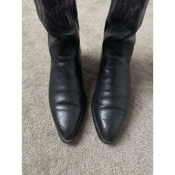 Rare Vintage 90's MONTANA Exotic Leather Western Cowboy Boots‎ Men's Size 7.5