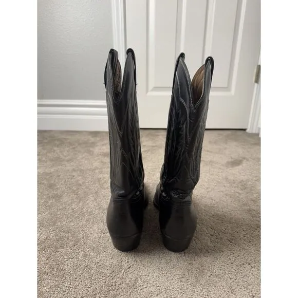 Rare Vintage 90's MONTANA Exotic Leather Western Cowboy Boots‎ Men's Size 7.5