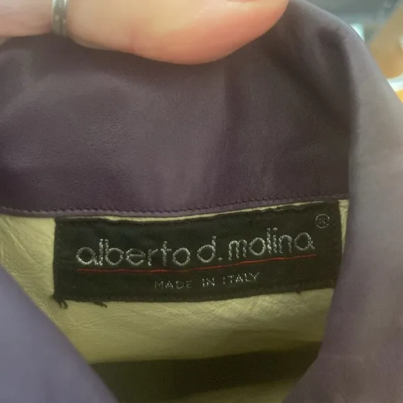 RARE vintage Alberto D. Molina ankle boots, violet purple buttery leather