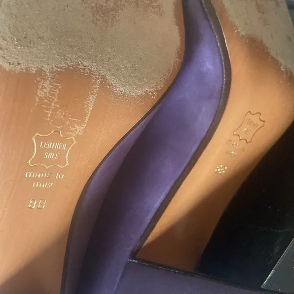 RARE vintage Alberto D. Molina ankle boots, violet purple buttery leather