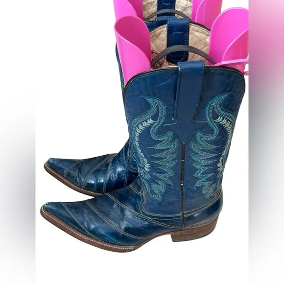 RARE! Vintage Men's Leather Cowboy Western Boots - Size 9 - El Vaquero Fonseca