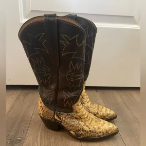 Rare Vintage Rj Boots Texas Monogrammed Cowboy Boots - 6