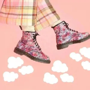 Rare Dr Martens Vintage 90's London Scene Allover Print