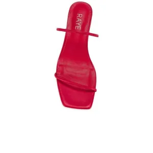 RAYE Etienne Low Heel in Red Leather 8 with Box Womens sandals