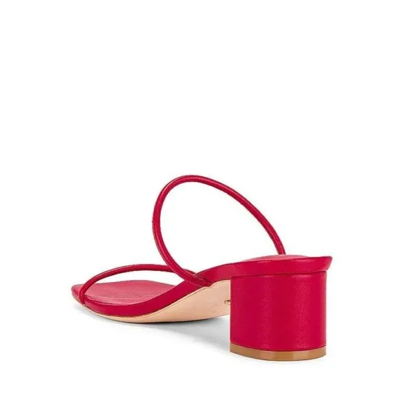 RAYE Etienne Low Heel in Red Leather 8 with Box Womens sandals