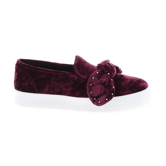 REBECCA MINKOFF Acai Velvet Stacey Studded Platform Slip-On Shoes sz 10 Women's