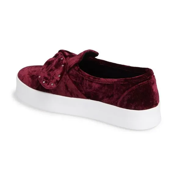 REBECCA MINKOFF Acai Velvet Stacey Studded Platform Slip-On Shoes sz 10 Women's