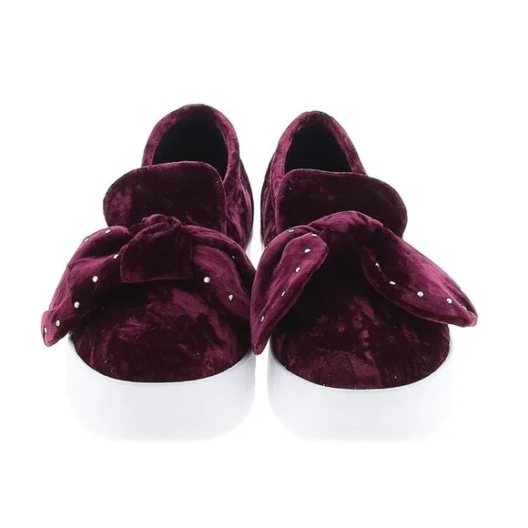 REBECCA MINKOFF Acai Velvet Stacey Studded Platform Slip-On Shoes sz 10 Women's