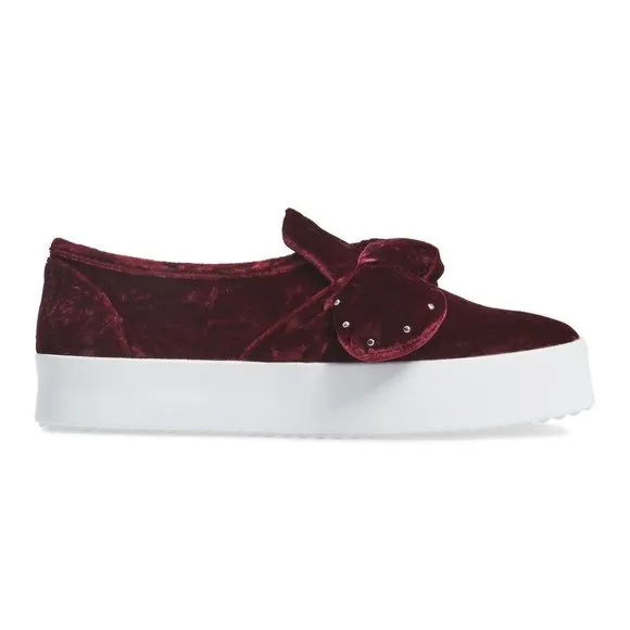 REBECCA MINKOFF Acai Velvet Stacey Studded Platform Slip-On Shoes sz 10 Women's