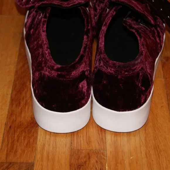 REBECCA MINKOFF Acai Velvet Stacey Studded Platform Slip-On Shoes sz 10 Women's