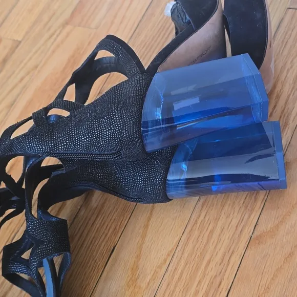 Rebecca Minkoff Black Heel Strappy Women's Shoes