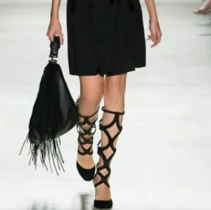 Rebecca Minkoff Black Heel Strappy Women's Shoes
