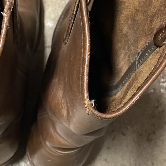 RED WING Vintage 1155 Nailseat Pecos Cowboy Boots Pull On Brown Sz 8.5 Leather