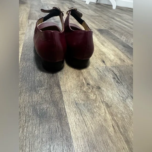 Redish Brown Leather Mary Jane/Retro Shoes (New) EU Size 40 US Size 9.5
