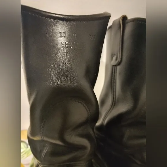 Redwing Vintage 1996 Pecos Pull On Black Leather Boots Size 10 D RARE Excellent