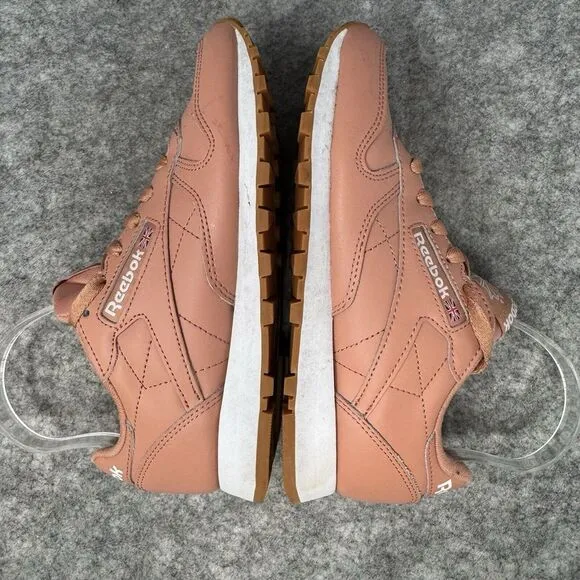 Reebok Classic Leather Athletic Shoes Womens Size 6.5 Lace-Up GY6811 Coral‎
