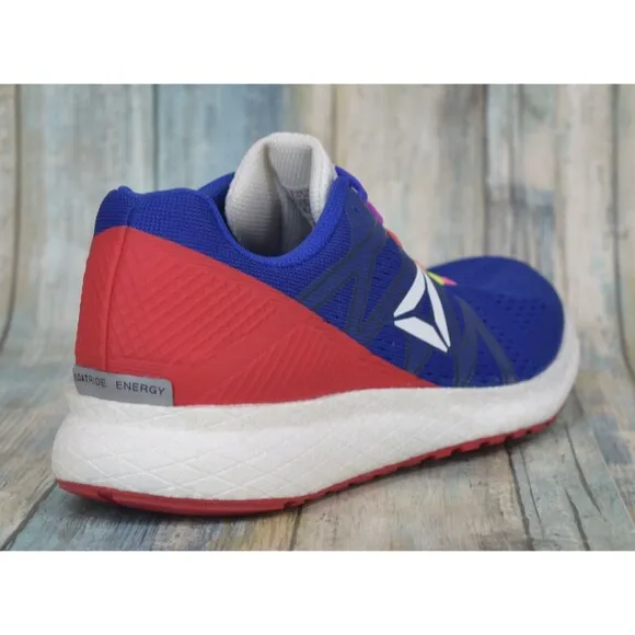 Reebok Forever Floatride Energy Shoes Men's Size 8 Blue Red Custom Laces DV5271