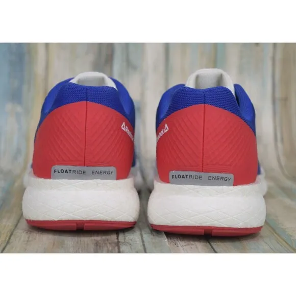 Reebok Forever Floatride Energy Shoes Men's Size 8 Blue Red Custom Laces DV5271