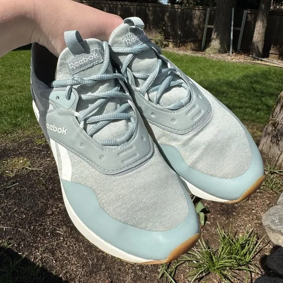 Reebok Spark Run Seaside Grey Chalk Women's 9 GY8873 Lace Up Shoes Athleisure