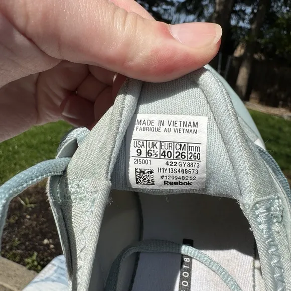 Reebok Spark Run Seaside Grey Chalk Women's 9 GY8873 Lace Up Shoes Athleisure