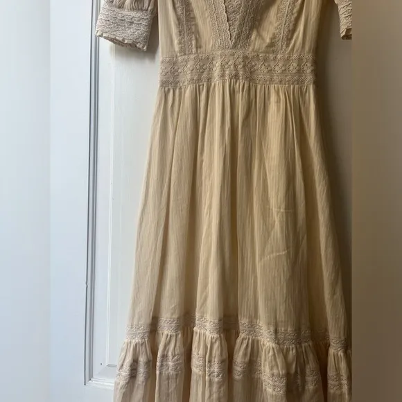 Reformation Betsie Lace Organic Cotton Midi Dress