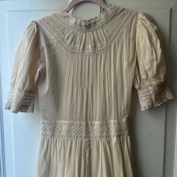 Reformation Betsie Lace Organic Cotton Midi Dress