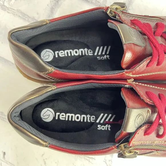 Remonte R1426-35 Liv 26 Sneakers Women's 39 ( US 8 ) Comfort Shoes Red Lace Up