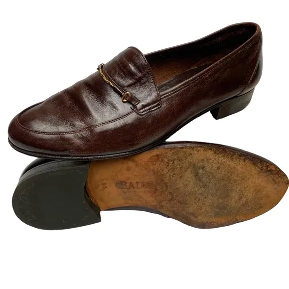 Retro BALLY Switzerland Corona‎ Leather Bit Dress Shoes