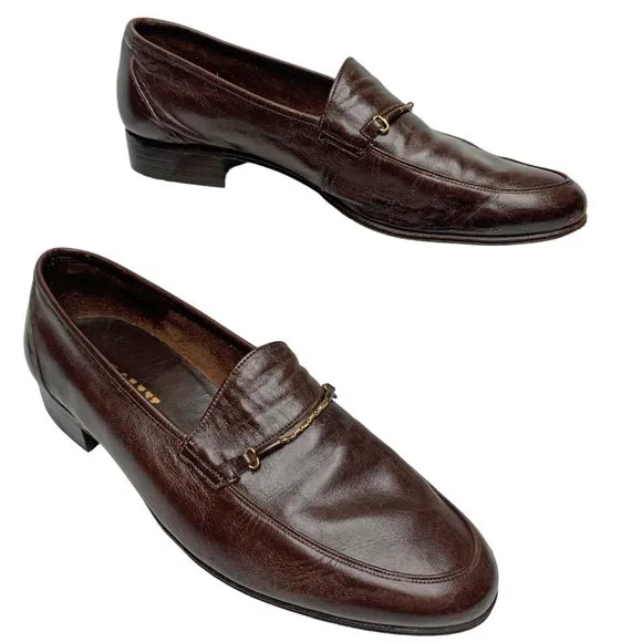 Retro BALLY Switzerland Corona‎ Leather Bit Dress Shoes