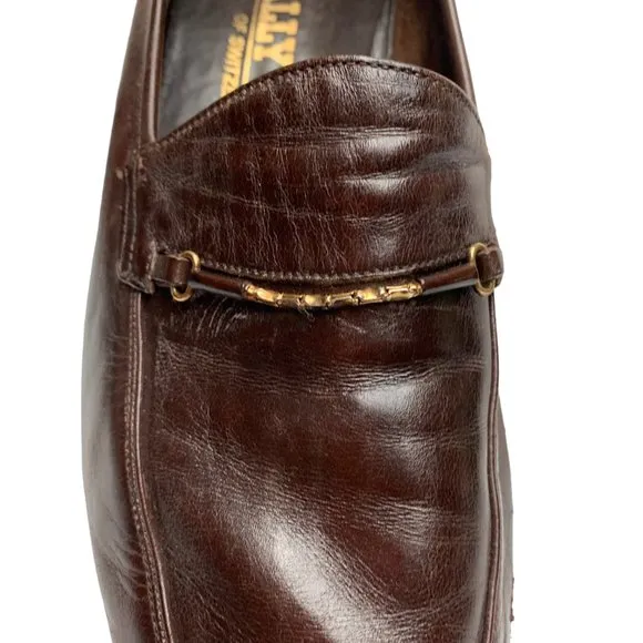 Retro BALLY Switzerland Corona‎ Leather Bit Dress Shoes