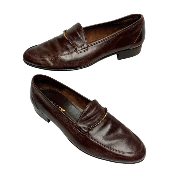 Retro BALLY Switzerland Corona‎ Leather Bit Dress Shoes