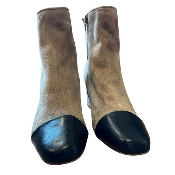 Revolve Steve Madden Jaslynn Suede Leather Block Heel Bootie Ankle Boots NWOT