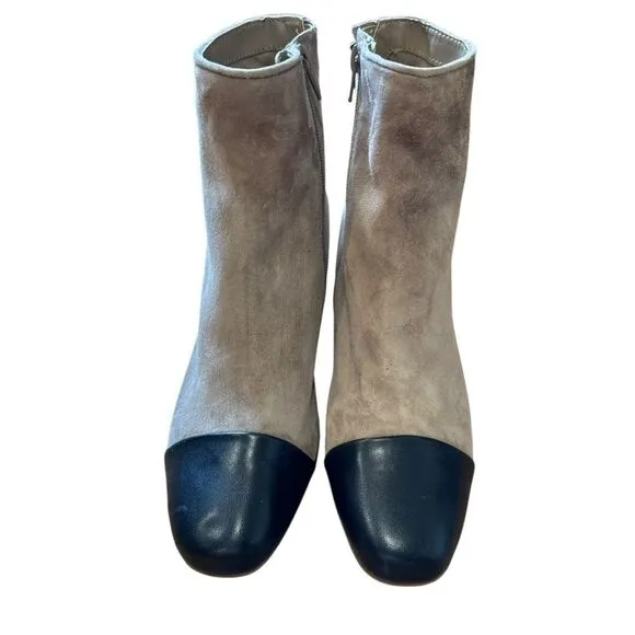 Revolve Steve Madden Jaslynn Suede Leather Block Heel Bootie Ankle Boots NWOT
