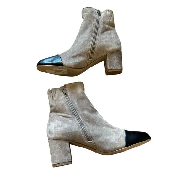 Revolve Steve Madden Jaslynn Suede Leather Block Heel Bootie Ankle Boots NWOT