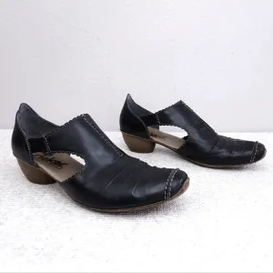 RIEKER Mirjam Cut-Out Leather Ankle Bootie