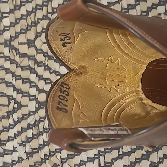 RIOS OF MERCEDES BROWN LEATHER POINTED TOE COWBOY BOOTS