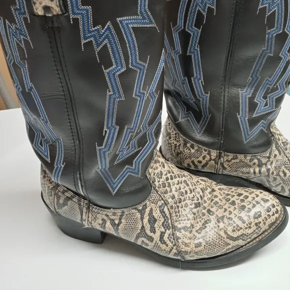 Roadhouse vintage western snakeskin men's boots