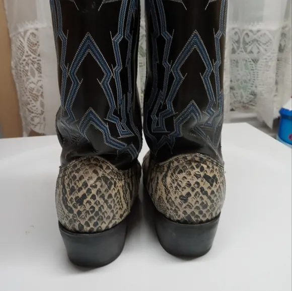 Roadhouse vintage western snakeskin men's boots