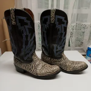 Roadhouse vintage western snakeskin men's boots