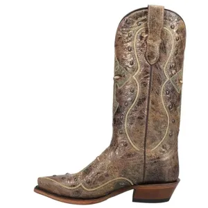 Roper Brown and Tan Heeled Roper Boots