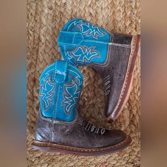 Roper infant cowbabies turquoise boots