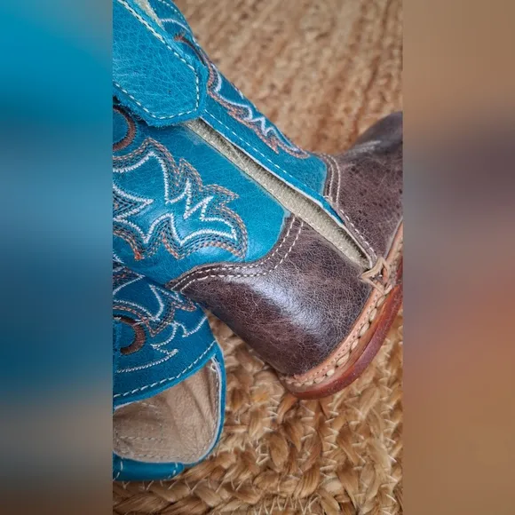 Roper infant cowbabies turquoise boots