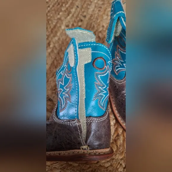 Roper infant cowbabies turquoise boots