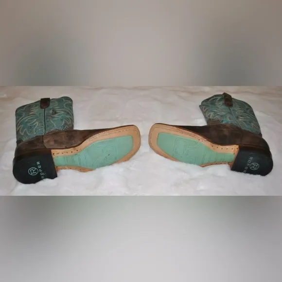 ROPER Womens LULU Western Cowboy Boots size 8.5 NWT Brown/Turquoise