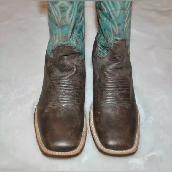 ROPER Womens LULU Western Cowboy Boots size 8.5 NWT Brown/Turquoise