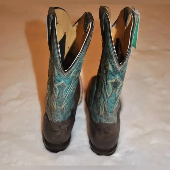 ROPER Womens LULU Western Cowboy Boots size 8.5 NWT Brown/Turquoise