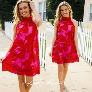 Rose Radiance Floral Dress
