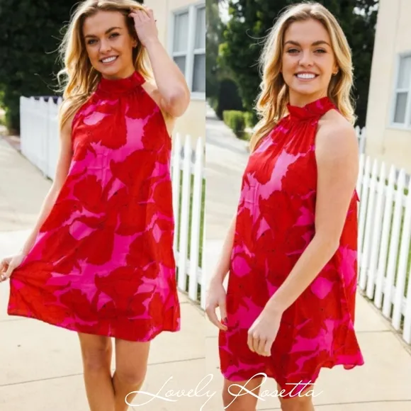 Rose Radiance Floral Dress