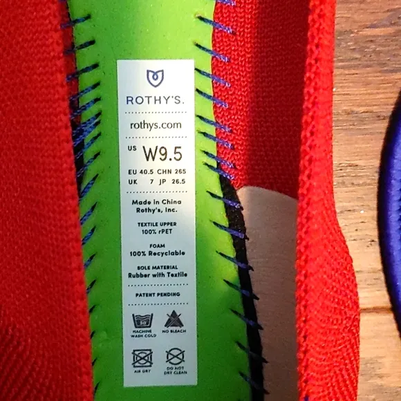 Rothy's New without box The Point Bright Red Size 9.5